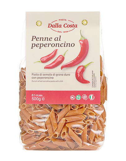Penne s chilli papričkami 500g Dalla Costa