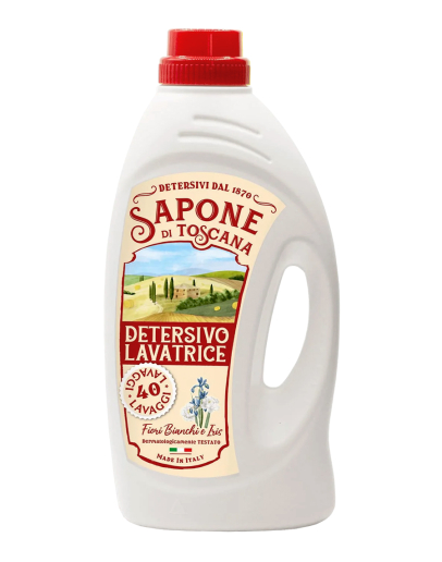 Prací gél s vôňou bielych kvetov a kosatca 1,85L, 40PD, Sapone di Toscana