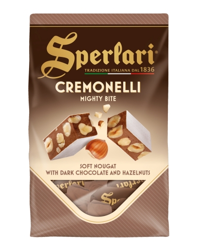 Cremonelli soft nougat dark chocolate, hazelnut 125g