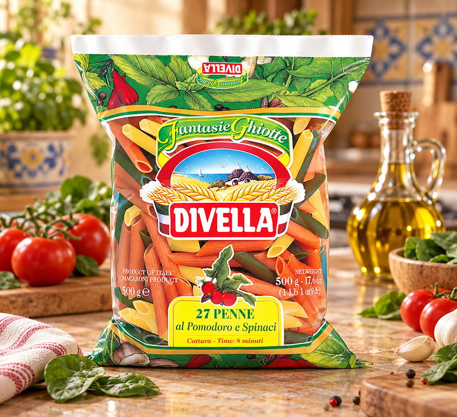 Divella Penne s paradajou a špenátom