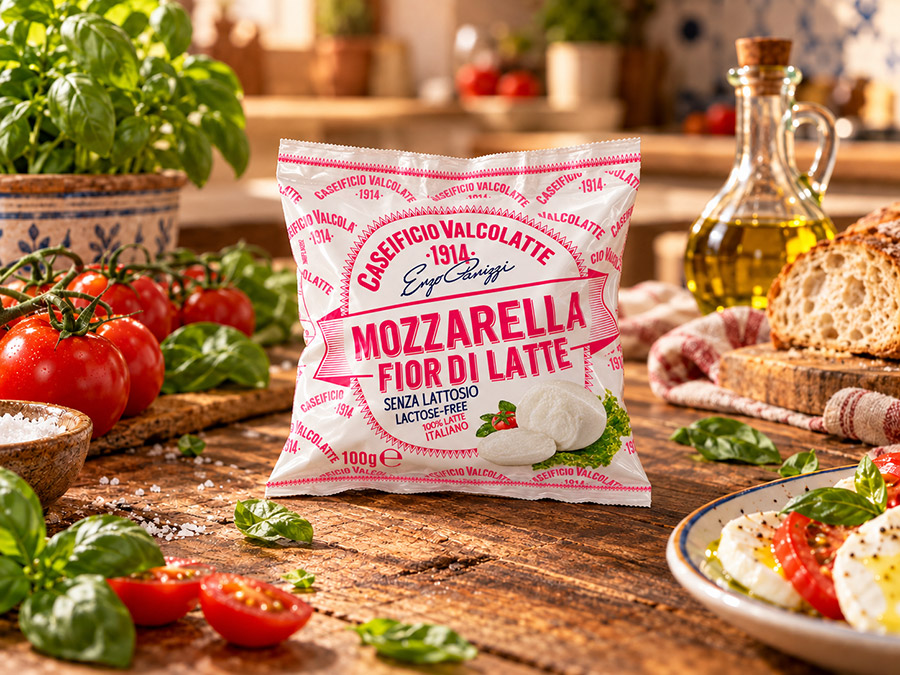Čerstvá talianska mozzarella Valcolatte 100g Bez laktózy